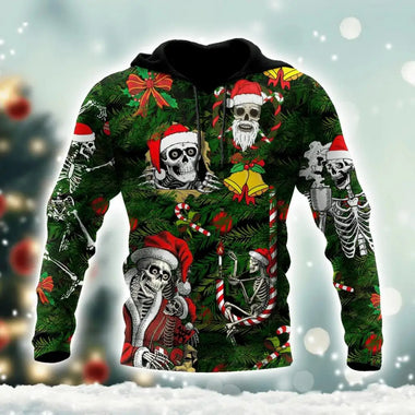 Men’s Christmas Hoodie Sweatshirt Elegant 3D Print Long Sleeve Streetwear