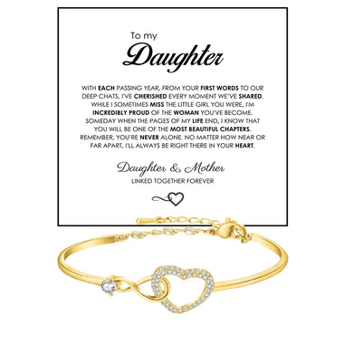 My Daughter Birthday Infinite Heart Bracelet Symbol Hollow Heart Gift