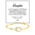My Daughter Birthday Infinite Heart Bracelet Symbol Hollow Heart Gift