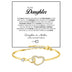 My Daughter Birthday Infinite Heart Bracelet Symbol Hollow Heart Gift