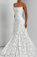 Vestido largo sexy de gasa con patchwork elegante con tirantes sin espalda-20