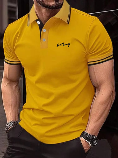 Men's Polo Shirt Elegant Golf Outdoor Classic Short Sleeve Summer