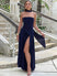 Sexy Maxi Dress Women Gown Strapless Elegant Off Shoulder Backless High Split