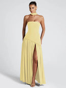 Sexy Maxi Dress Women Gown Strapless Elegant Off Shoulder Backless High Split-23