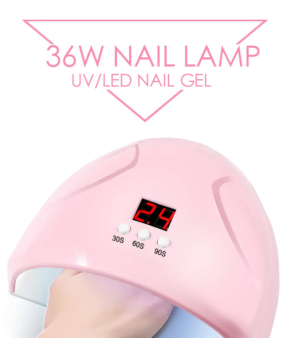 USB Nail Phototherapy Lamp 36W – 12 UV LEDs Gel Nail Curing Machine Infrared