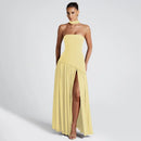 Sexy Maxi Dress Women Gown Strapless Elegant Off Shoulder Backless High Split-15