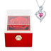 For Girlfriend Rotating Rose Necklace Gift box Jewelry With Flower