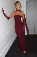 Sexy Maxi Dress Elegant Off Shoulder Backless Evening Party Dress