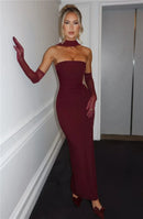 Sexy Maxi Dress Elegant Off Shoulder Backless Evening Party Dress-24