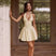 Women's Mini Dress Pleated A-Line Backless Sleeveless Sexy Elegant Gown