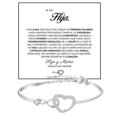 My Daughter Birthday Infinite Heart Bracelet Symbol Hollow Heart Gift