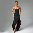 Women's Sexy Maxi Dress Elegant Ruffles Sleeveless Backless Bodycon-22