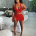 Women's Sexy Mini Dress Elegant Bodycon Stretchy Halter Neck