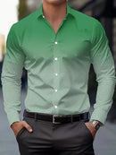 Men's Shirt Elegant Striped Casual Soft Lapel Plus Size Office Top