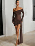 Women's Sexy Mini Dress Elegant Off Shoulder Sheer Backless Ruched