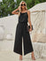 Women's Jumpsuit Suspender Wide Leg Waist Closing Solid Color