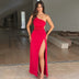 Women's dress long split elegant lace-up and backless