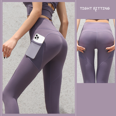 High Waist Gym Yoga Leggings with Pockets, Perfect for Running, Fitness