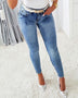 Women's slim jeans elegant , pearls, butterfly, sticky flower, sexy