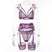 Women's lingerie set three pieces elegant in lace sexy