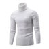 Men's sweater pullover knit casual retro twisted flower turtleneck