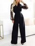 Women’s Jumpsuit Sequined Top Wide Leg Pants Casual Suit