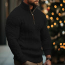 Men's Sweater Knitwear Half Zipper Coat Solid Color Twisted Thickened