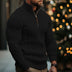 Men's Sweater Knitwear Half Zipper Coat Solid Color Twisted Thickened