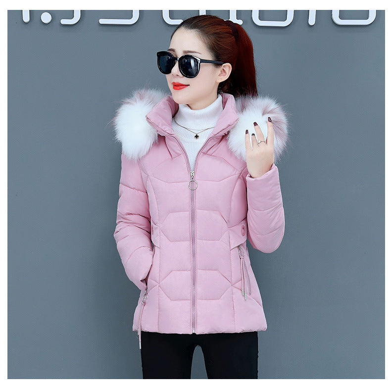 Women's jacket padded in cotton double-sided elegant keep warm