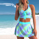Women's swimwear tankini set two-Pieces tank and skirt print