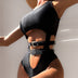 Women's swimwear one-piece elegant waist hollow-out