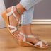 Women's sandals beaded wedge elegant bohemian, Stretchy