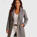 Women's Elegant Mid Length Wool Coat for Autumn Winter-2