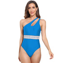 Women's swimsuit one-piece elegant solid off shoulder