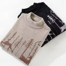 Men’s Sweater Pullover Elegant Half Turtleneck Warm Autumn Winter Knit