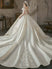 Vivienne Princess Ball Gown Wedding Dress Satin Appliques Vintage Train