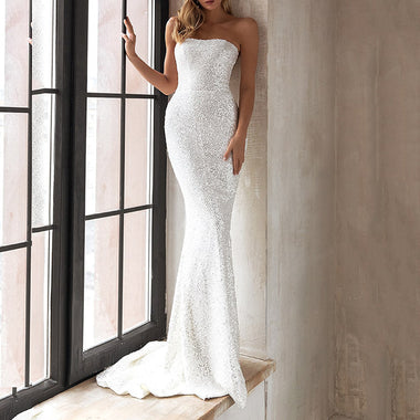 Anastasia Mermaid Wedding Dress Shimmering Sequin