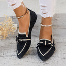 Chaussures femme plates elegant bout pointu, semelle souple confortable-9