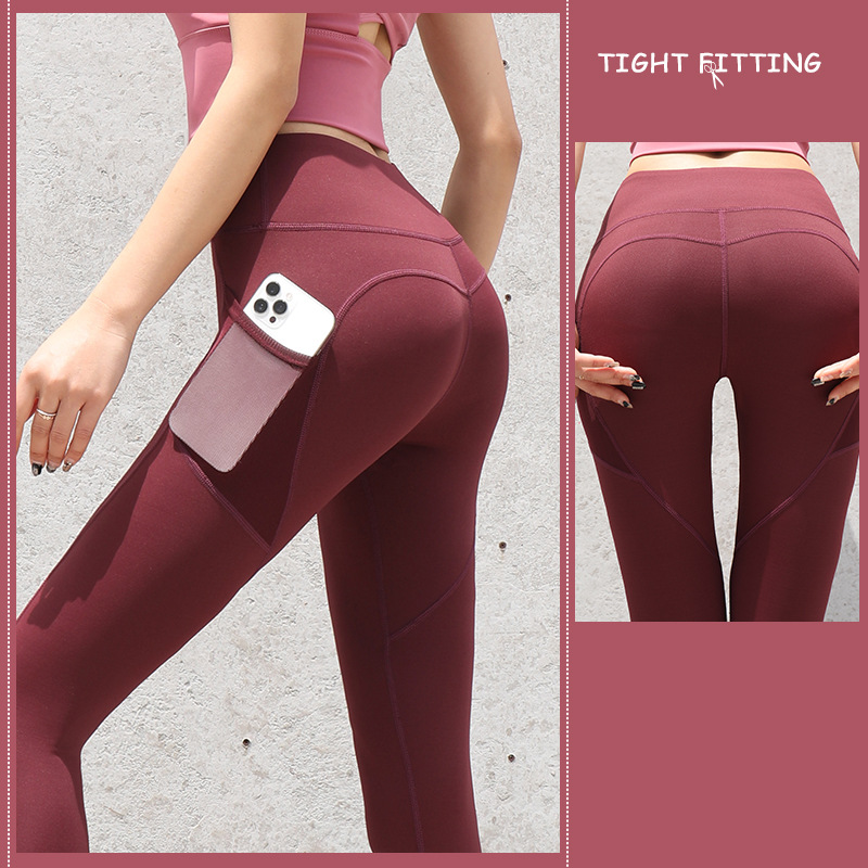 High Waist Gym Yoga Leggings with Pockets, Perfect for Running, Fitness