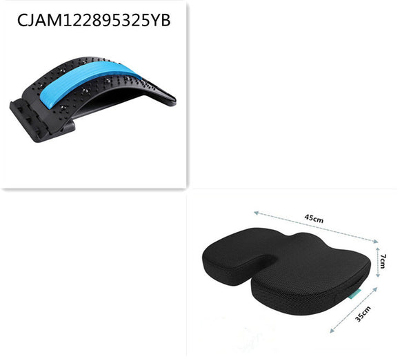 Memory foam lumbar and back support cushion