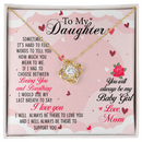 To My Daughter Beautiful Love Knot Jewelry, Heartfelt Gift from Mom or Dad-5