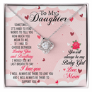 To My Daughter Beautiful Love Knot Jewelry, Heartfelt Gift from Mom or Dad-4