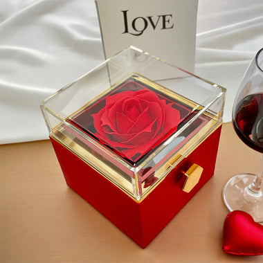 Romantic Gift For My Love – Forever Love Necklace with Preserved Rose Gift Box