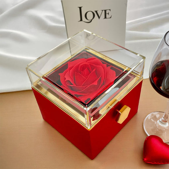 Romantic Gift For My Love – Forever Love Necklace with Preserved Rose Gift Box
