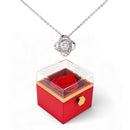 For Beautiful Mom- Eternal Love Knot Necklace with Preserved Rose Gift Box-3