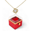 For Beautiful Mom- Eternal Love Knot Necklace with Preserved Rose Gift Box