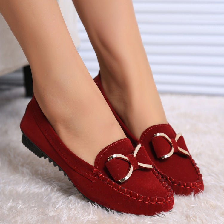 Women's Shoes flat solid elegant, comfortable classic bowknot