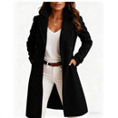 Women's Elegant Mid Length Wool Coat for Autumn Winter-4