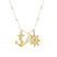 Women's Necklace stainless steel pendant of boat starfish small fish