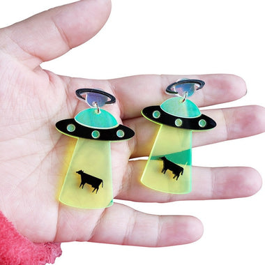 Women's Earrings personalized alien acrylic elegant